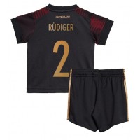 Tyskland Antonio Rudiger #2 Bortatröja Barn VM 2022 Kortärmad (+ Korta byxor)